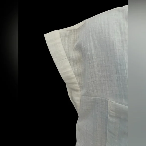 🆕 NWT 🤍 DOE & RAE White Gauze V-Neck Top | Short Sleeve | Women’s Small - Picture 6 of 10